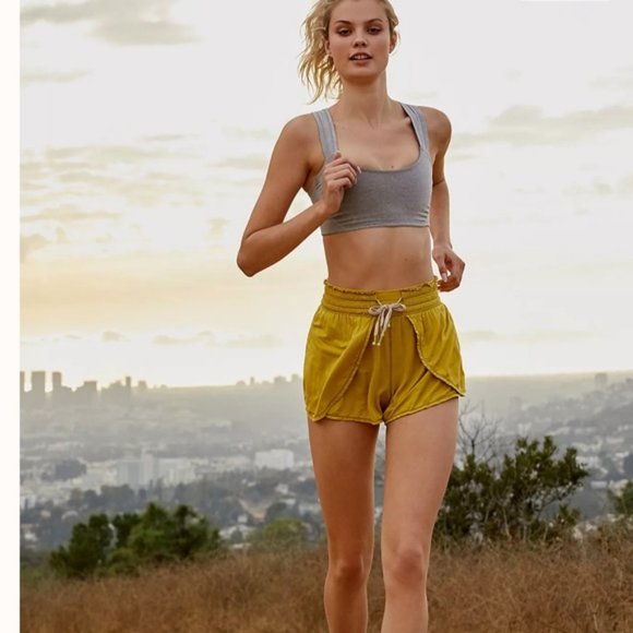 Free People Pants - Free People Movement Dream Work short mustard xs